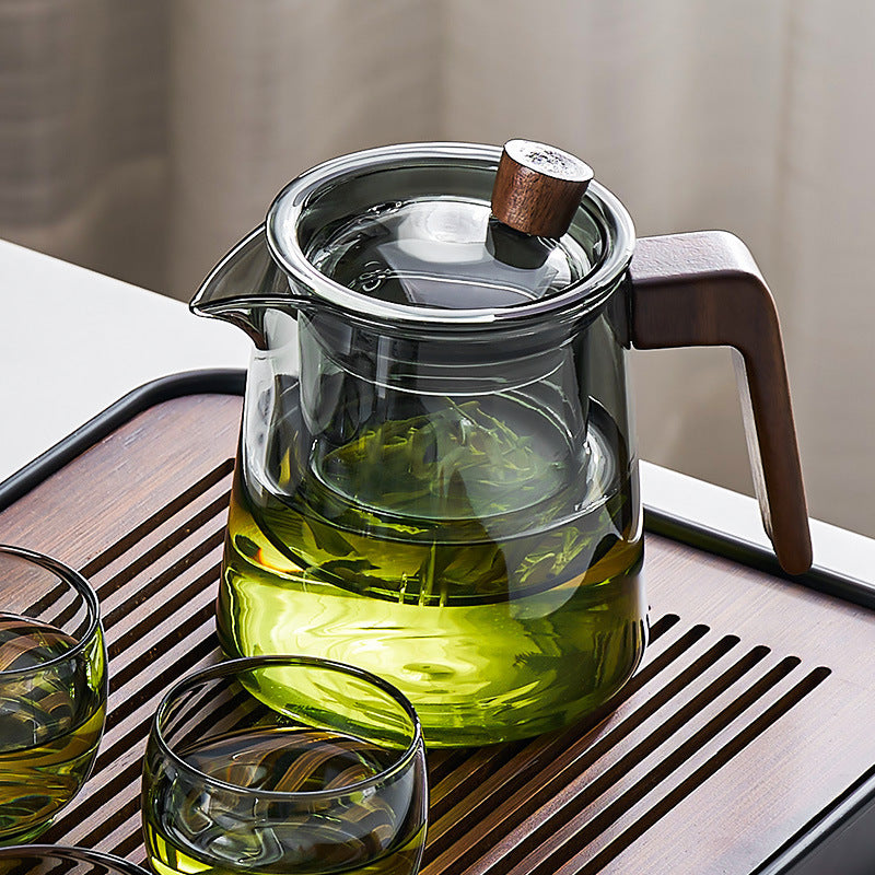 Glass Teapot Green Tea Set High Temperature Resistant Thickening
